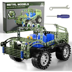 Lucky Doug Building Toys Model Truck Set - 283 Pieces STEM Project Building Toys for Kids Ages 8-12, Assembly Engineering Model Car Kits Toys Birthday Gift for Kids Boys Girl 8 9 10 11 12-16 Years Old