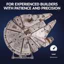UGEARS Star Wars Millennium Falcon Wooden 3D Puzzles for Adults - DIY Mechanical Model Kit, 3D Puzzle Brain Teaser Puzzles for Adults, Wood Model Building Kits, Hobbies for Men and Women