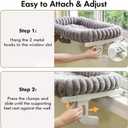 Zoratoo Cloud-Cuddle Cat Window Perch with 4-Sided Bolster, Zipper Design Cushion Window Seat for Window Sill, Sturdy Metal Frame & Easy Assembly Pet Hammock Bed for Indoor Cats (Gray, Large)