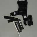 FAYOGOO Service Dog Vest for Small Breed - Lightweight Dog Harness with 6PCS Removable Patches - Puppy Harness and Leash Set for Walking,Training (XS, Black)