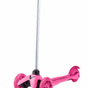 Self Balancing Kick Scooter with Light Up Wheels, Extra Wide Deck, 3 Wheel Platform, Foot Activated Brake, 75 lbs Limit, Kids & Toddlers Girls or Boys, for Ages 3 and Up