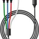 Temdan for Apple Watch Charger,4 in 2 USB C Cable for iPhone 17 Charger/Type C/Lightning/Micro USB,Multi Charging Cable Cord,Portable Travel Vacation Essentials Designed for iWatch &iPhone 16-12