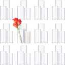 Didaey 36 Pcs Cylinder Vases Set for Centerpieces 3.4''Diameter 4/5/6/7/8/10 Inch Tall Clear Glass Vase Hurricane Floating Candle Holder for Table Decoration (6'',8'',10'' Tall)