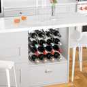Yieach 2 Tier Stackable Wine Racks Countertop,Sturdy and Durable Wine Rack Free Standing Floor for Inside Cabinet,Clear Water Bottle Organizer and Wine Storage Racks Holder for Pantry,Table,Kitchen
