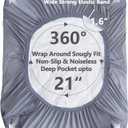 ELVEN HOME California King Mattress Pad, Quilted Fitted Cooling Mattress Cover, Pillow Top Waterproof Mattress Protector, Deep Pocket 8-21" (72x84 inch, Grey)