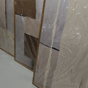 LHIUEM Large Abstract Neutral Framed Canvas Wall Art Set,Mid Century Beige Textured Wall Decor,Brown Gray Block Art Painting for Living Room,Bedroom,Dining Room,Office -24"x36"x3