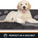 PURRUGS Dirt Trapping Door Mat 24" x 35.5", Non-Skid/Slip Machine Washable Microfiber Entryway Rug, Dog Doormat, Super Absorbent Welcome Mat for Muddy Wet Shoes and Paws, Charcoal