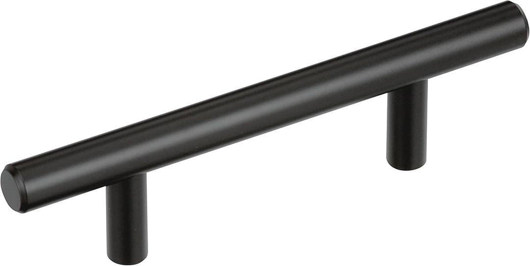 Amerock Bar Pulls 3 inch (76 mm) Center to Center Matte Black Cabinet Pull - 10 Pack, 10BX40515MB