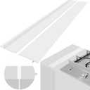 Silicone Stove Counter Gap Cover (2 Pack), Easy Clean Heat Resistant Wide & Long Kitchen Stove Gap Filler, Seals Spills Between Counters, Oven, Stovetops, Washing Machines, Washer, Dryer(21in, White)