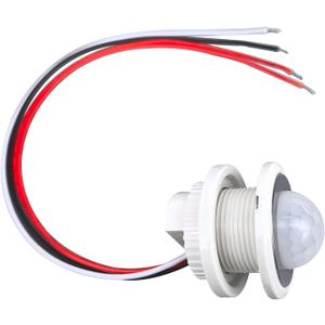 DC 12V/24V Motion Sensor Light Switch,PIR Smart Infrared Human Body Detection,Adjustable Delay & Light Sensitivity,for LED Strip Lights,Cabinets,Closets,Wardrobes,Pantry,Under-Bed Lighting