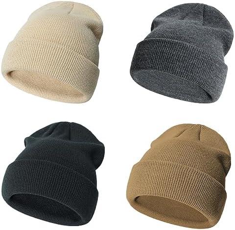 Urban Virgin Toddler Winter Hat Baby Beanie Kids Beanies Boys Hats Knit Winter Caps Soft Infant Girls 4 Packs. Size M