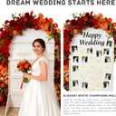 5.9 ft 4-Tier Champagne Wall Holder, Elegant Wedding Arch Party Display with Shelves, Champagne Holder for Wedding, Birthday Party,Anniversary Celebration Decor(PVC)