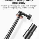 Generic 51CM Tripod Extension Rod for DJI Pocket 3, Action Camera Extended Selfie Stick Stand 1/4"" Thread Adapter Handheld Pole (51CM Extension Tripod Without Head)