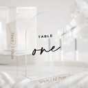 Clear Wedding Table Numbers 1-10 with Stands, 5x7 Inch Clear Arched Table Sign with Raised Black Numbers, Acrylic Arch Table Numbers for Wedding Reception, Party, Banquet and Event