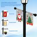 80 Inch Direct Burial Outdoor Lamp Post, 3" Diameter Black Heavy-Duty Galvanized Steel with 16" Cross Arm & Decorative Balls, Bottom Wiring Hole, Weatherproof for Driveway, Front Yard, Pathway