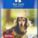 Pet Soft Dog Diapers Female - Disposable Puppy Diapers, Cat Diaper 12pcs Small