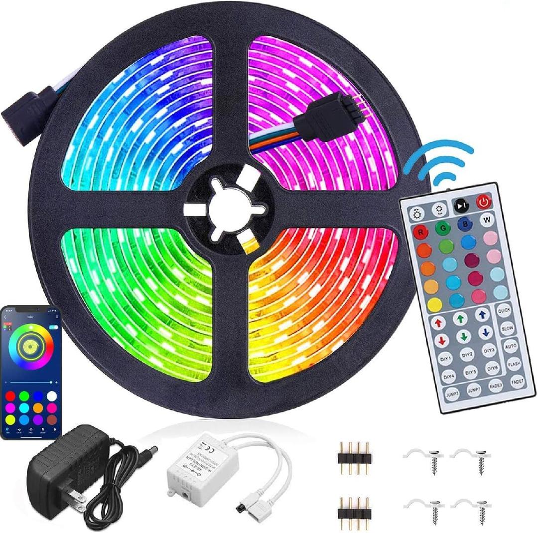 Led Strip Lights 32.8ft 10m Supply Flexible Color Changing 5050 RGB 300 LEDs Light Strips Kit for Home, Bedroom, Kitchen,DIY Decoration