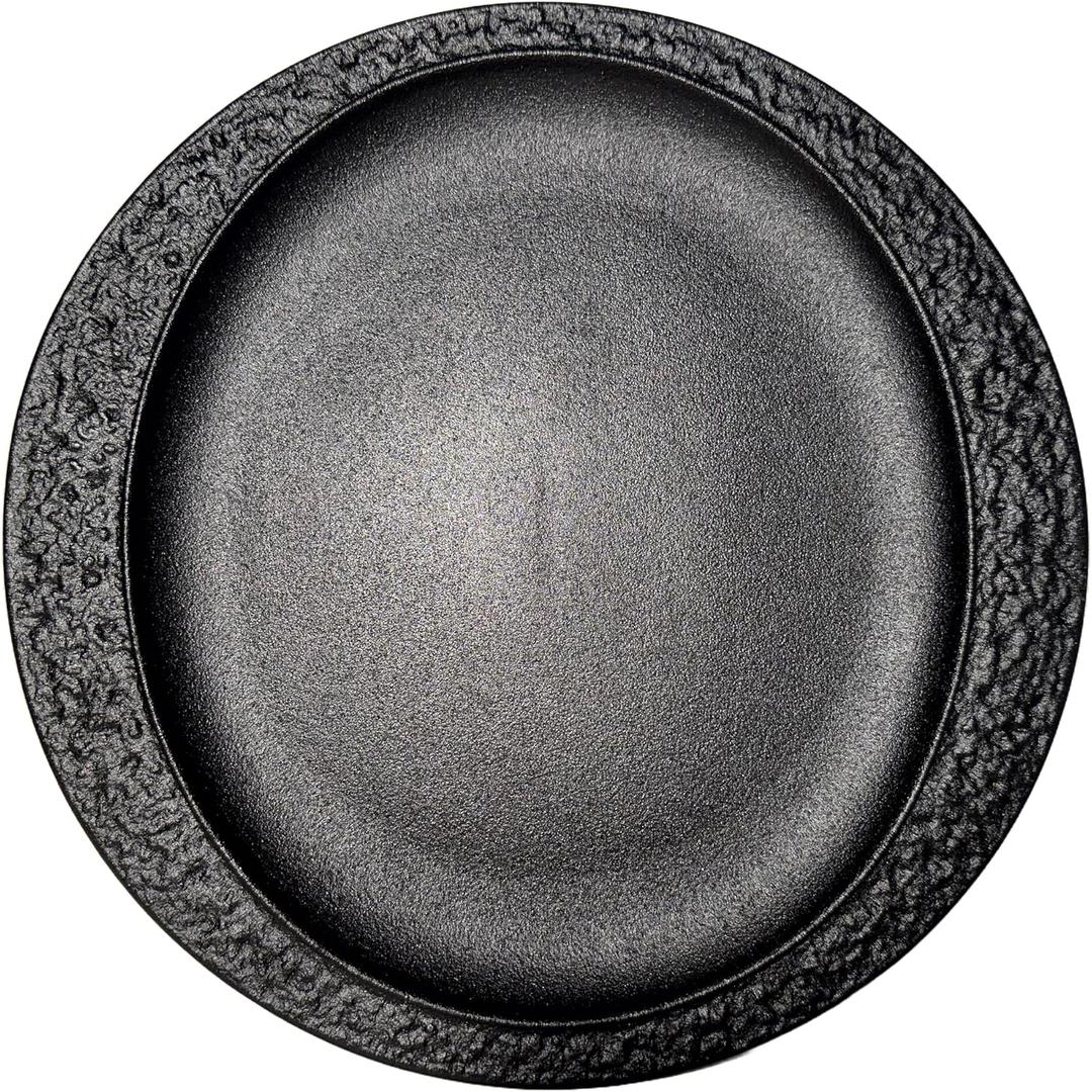 10.5 Matte Black Dinner Plate  Minimalist Porcelain Plate for Restaurants & Home  Scratch-Resistant, Microwave & Dishwasher Safe