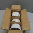 vancasso 8 oz Ramekins with Lid, Porcelain Creme Brulee Souffle Dishes, White Pudding Custard Cups Ramiken for Baking, Dishwasher and Oven Safe, Set of 6