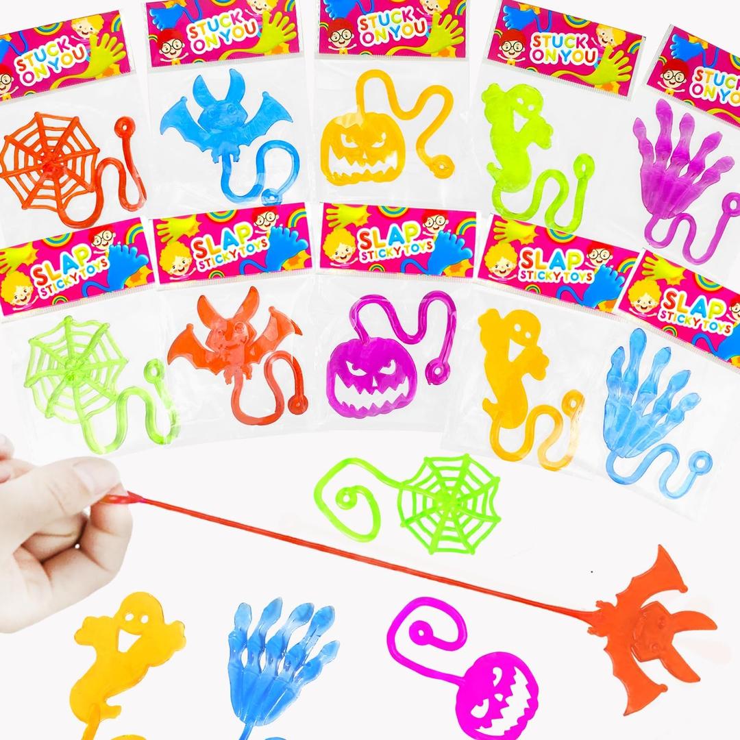 60 PCS Halloween Sticky Hands Toys Gifts Bulk for Toddlers,Halloween Party Favors Treats for Kids,Boo Basket Pinata Goody Bag Stuffers Fillers,School Classroom Prizes Trinkets handouts for Students