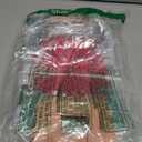 Gueevin 12 Pcs Mother's Day Gift Bags Pink Plastic Happy Mother's Day Clear Gift Bags with Handle and Sheer Ribbon 7 x 4 x 8 Inch Reusable Transparent PVC Totes for Her Mom Birthday Party Supplies