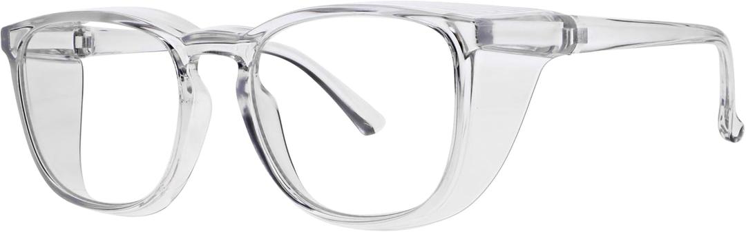 Radiation Safety Glasses SQ5062  0.75 mmPb Eq SF-6 Schott Glass Lenses - Lightweight Round Frame w. Side Shields (Clear)