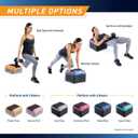 Circuit Fitness by Marcy 16 x 16 inches Adjustable Height Aerobic Step Platform with Adjustable Risers, Non-Slip Rubber Surface, Home Exercise Fitness Training, Multiple Color Options, 16x16x8 inches