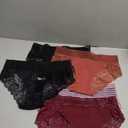 CINVIK Lace Sexy Undies for Women Stretch Full Coverage Control High Waist Cheeky Top Panties 6 Pack S-4XL (6pcs-black*2/Red/Pink/Lilac/Light Brown)