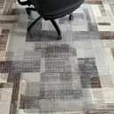 FKAIIN Office Chair Mat for Carpeted Floors, 45"x53" Heavy-Duty Clear Chair Mat with Lip, Non-Slip Studded Backing, Floor Protector for Low-Pile Carpet, Easy Glide Under Desk Mat