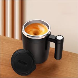 Self Stirring Coffee Mug with Lid, 380ml USB Rechargeable Automatic Stirring Coffee Mug, Electric Self Stirring Cup for Coffee, Tea, Milk, Hot Chocolate Stainless Steel Self Stirring Coffee Cup
