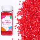 Red Sugar Sprinkles for Cake Decorating, 4.02oz Red Cake Sprinkles Edible for Cupcake Toppers Baking Cookies Ice Cream Chocolate Birthday Party Decorations (EXP 12/19/26)