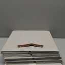 Temary Fabric Storage Cubes Storage Bins with Dual Leather Handles, 4 Pack Cube Baskets 13x13 Foldable Cube Organizers for Shelves, Home, Office, Nursery (131313, Beige)