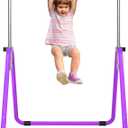 Kids Gymnastics Bar Gymnastic Equipment for Home Adjustable Height Gymnastic Training Bar Gymnastic Stuff for 3-7 Years Old Girls (Basic- Purple)