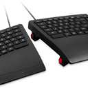 Perixx PERIBOARD-524B US, [Firmware Updated] Wired Ergonomic Split Keyboard - Up to 2 Ft Seperation - Adjustable Tilt Angle - Low Profile Membrane Keys - Black - US English