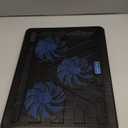 TECKNET Laptop Cooling Pad, Portable Slim Quiet USB Powered Laptop Notebook Cooler Cooling Pad Stand Chill Mat with 3 Blue LED Fans, Fits 12-17 Inches (Black)