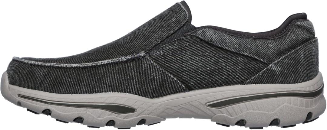 Skechers Men's Creston-MOSECO Moccasin, Charcoal, 7.5 Wide US