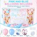 Bear Gender Reveal Balloon Drop Bag Kits Blue Pink Balloon Drop Gender Reveal Boy or Girl Ideas Bear Dropback Decoration for Baby Shower Party Supplies
