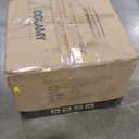 COLAMY Push Back Recliner Chair, Upholstered Leather Recliner with Footrest 118-150 Degree Adjustable, Comfy Modern Wingback Recliner for Living Room, Bedroom, Small Spaces, Camel