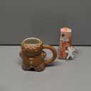 HJOCMLE Christmas Mugs Large Gingerbreadman Coffee Mug and Hot Chocolate Powder Set Funny Oversized Ceramic Coffee Cups Gingerbreadman Cup as Gifts for Christmas and New Year