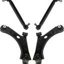 TRQ Front Suspension Kit Control Arm with Ball Joint Sway Bar Stabilizer Link Compatible with 2016-2019 Fiat 500X 2017-2021 Jeep Compass 2015-2021 Renegade