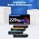 TN229XL 229XL TN229 High Yield Toner Cartridge Compatible Replacement for Brother TN229XL TN-229 Works with Brother MFC-L3720CDW L3780CDW L3765CDW HL-L3220CDW L3280CDW L3300CDW Printer (4-Pack Color)