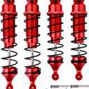 Aluminum Shocks Absorbers Assembled All Metal for Arrma 1/8 Kraton Notorious Outcast 6S BLX Upgrades Parts, Front & Rear, Replace ARA330621 ARA330622 (Set of 4) (Red)