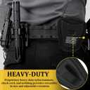 2 Pcs Open Top Handcuff Case, Handcuff Pouch for Duty Belt Accessories, Compact Cuff Holder Holster for Standard Chain/Hinge Handcuffs Security Guard Equipment