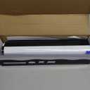 100 Ft x 54 Inch Black & White Striped Tablecloth Roll with Cutter Box Disposable Halloween Plastic Tablecloth Cut to Size Table Cover Backdrop for Halloween Backdrop Stage Party Supplies