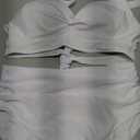 Tempt Me Women Two Piece Vintage Swimsuit Retro Halter Ruched High Waist Bikini with Bottom, XL