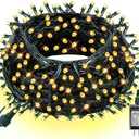 Dazzle Bright 300 LED Christmas String Lights, 100 FT Connectable Waterproof String Lights Green Wire with 8 Modes, Christmas Decorations for Indoor Outdoor Xmas Party Yard Garden (Warm White)