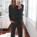 Fixmatti Women Casual 2 Piece Outfit Long Pant Set Sweatsuits Tracksuits (S)