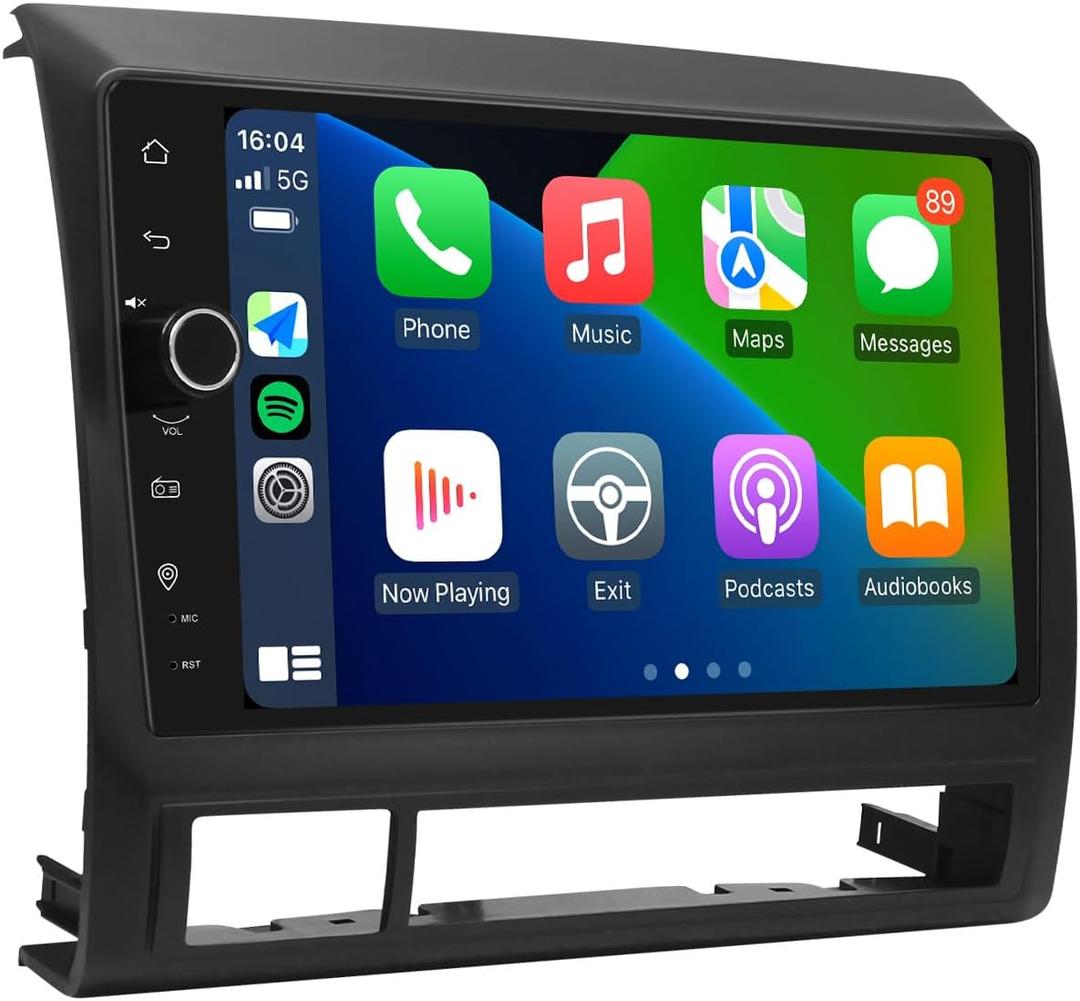 JOYING Car Radio for Toyota Tacoma 2005-2015 Android 13 Car Stereo 9 Inch Head Unit with Carplay & Android Auto, Mirror Link, GPS Navigation, Bluetooth, Volume Knob(JY-TT187N8) (8GB+128GB)