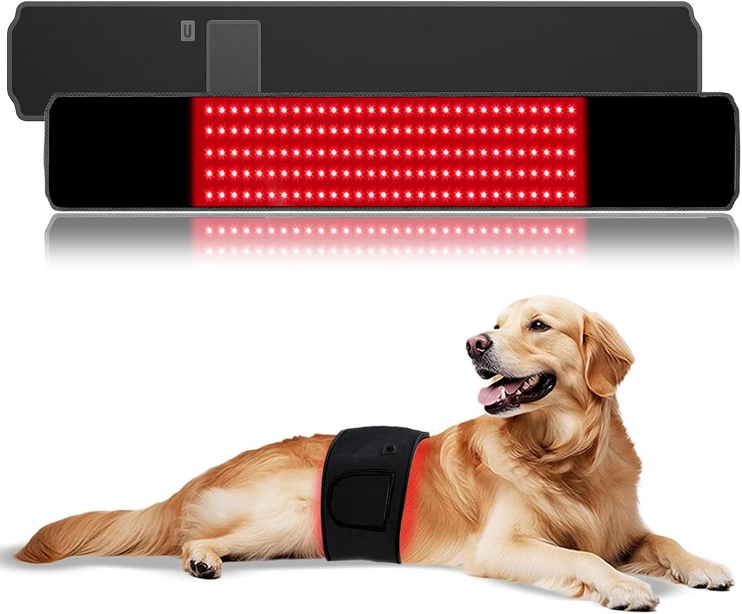 Red Light Therapy for Dogs with Two wavelengths (660nm and 880nm), Extra-Long Pet Red Light Therapy Belt Includes a Timer Function and Remote Control, Suitable for All Common Pets