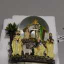 Christmas Nativity Snow Globe Lantern - USB or Battery Operated Musical Snow Globes with Nativity Scene, Retro Holiday Glitter Globe for Xmas Home Indoor Decoration & Gifts (Manger Magi)